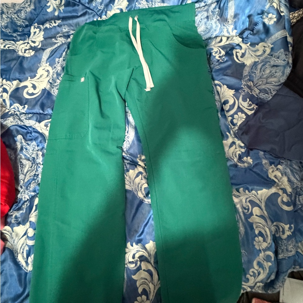 Figs Teal Drawstring Pants